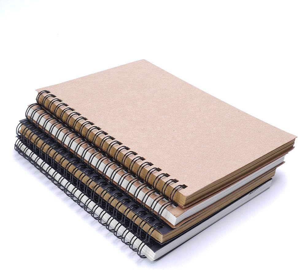 RAYNAG Spiral Bound Sketch Pad Kraft Paper Sketch Book, Pencil Drawing Doodling Sketching Notebook 50 Sheets: Arts, Crafts & Sewing