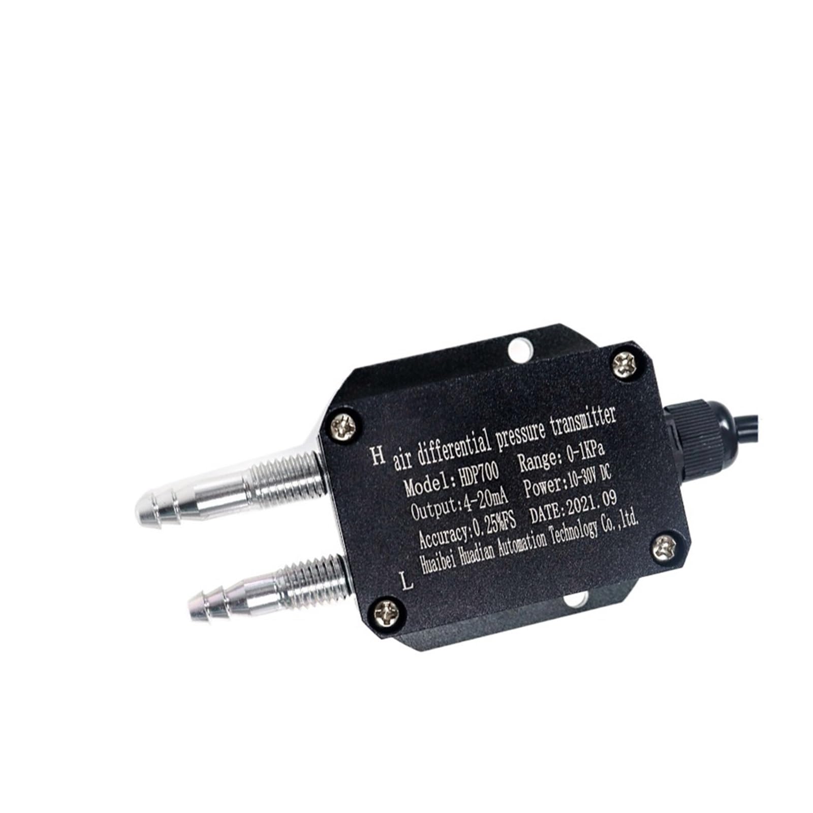 PEQYUACTE Analog Output Differential Pressure Transmitter Air Pressure Sensor(Output Rs485,0-2Kpa)
