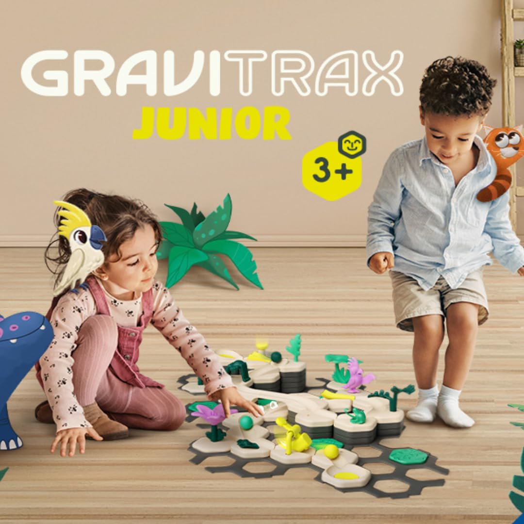 Ravensburger - Gravitrax Junior Starter Set L | Circuito Canicas con 100 Pieza | Rompecabezas Niños con Canicas | Juegos para Niños De 3 Años | Juegos Mesa Compatibles con Todos Los Gravitrax