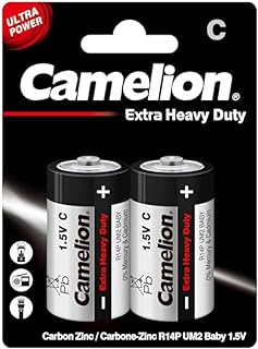 كاميليون بطارية سي شديدة التحمل للغاية 2 في كل عبوة، 1.5 فولت، زنك