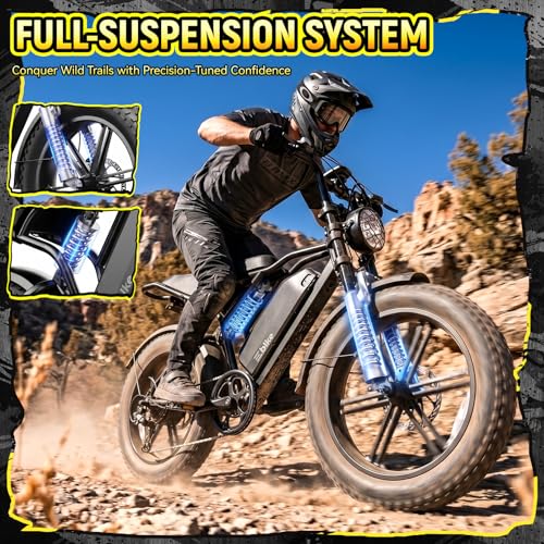 Image of TS TST GRP LLC lectric Bike for Adults,Peak 1500W Motor Retro Ebike,20 inchx 4.0 inch Fat Tire E Bike,48V 15Ah Removable Battery,Dual Suspension,for City Commuting,Mountain