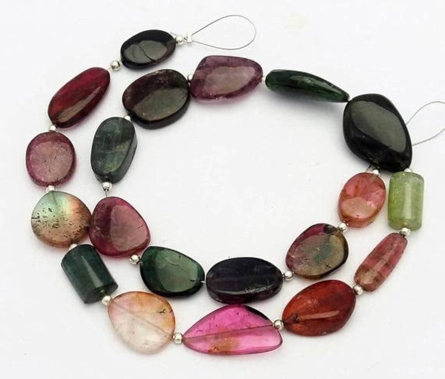 Tourmaline multicolore en perles d'exception AAA pour bijoux haute joaillerie