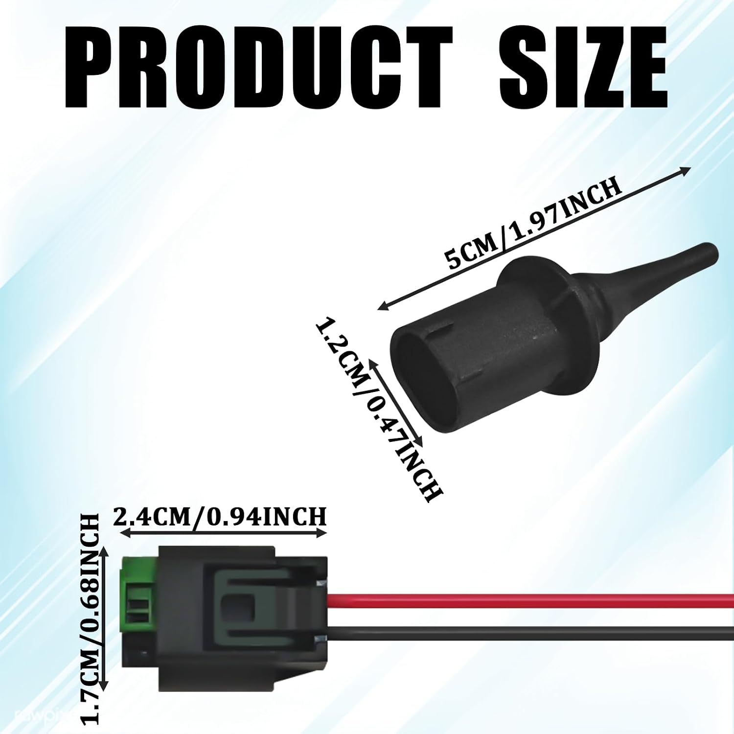 Ambient Air Temperature Sensor for Benz Outside Air Temp Sensor and Plug Kit Compatible with Mercedes Benz Import Direct Ambient Temperature Sensors Replace OEM #0075421318 0005428418 5S11829