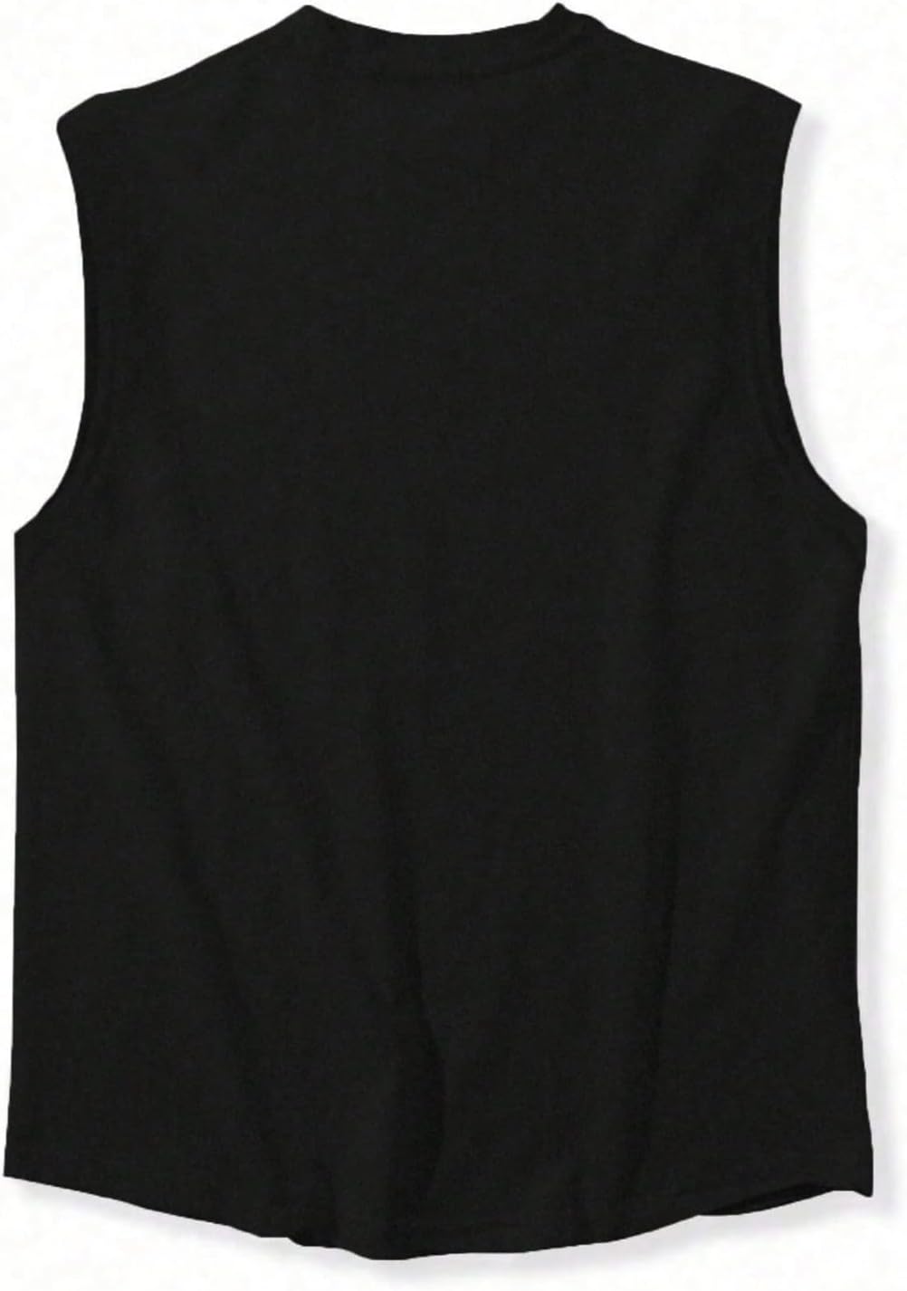 SweatyRocks Men's Solid Color Round Neck Gym Tank Top Sleeveless Workout Shirts - Image 4