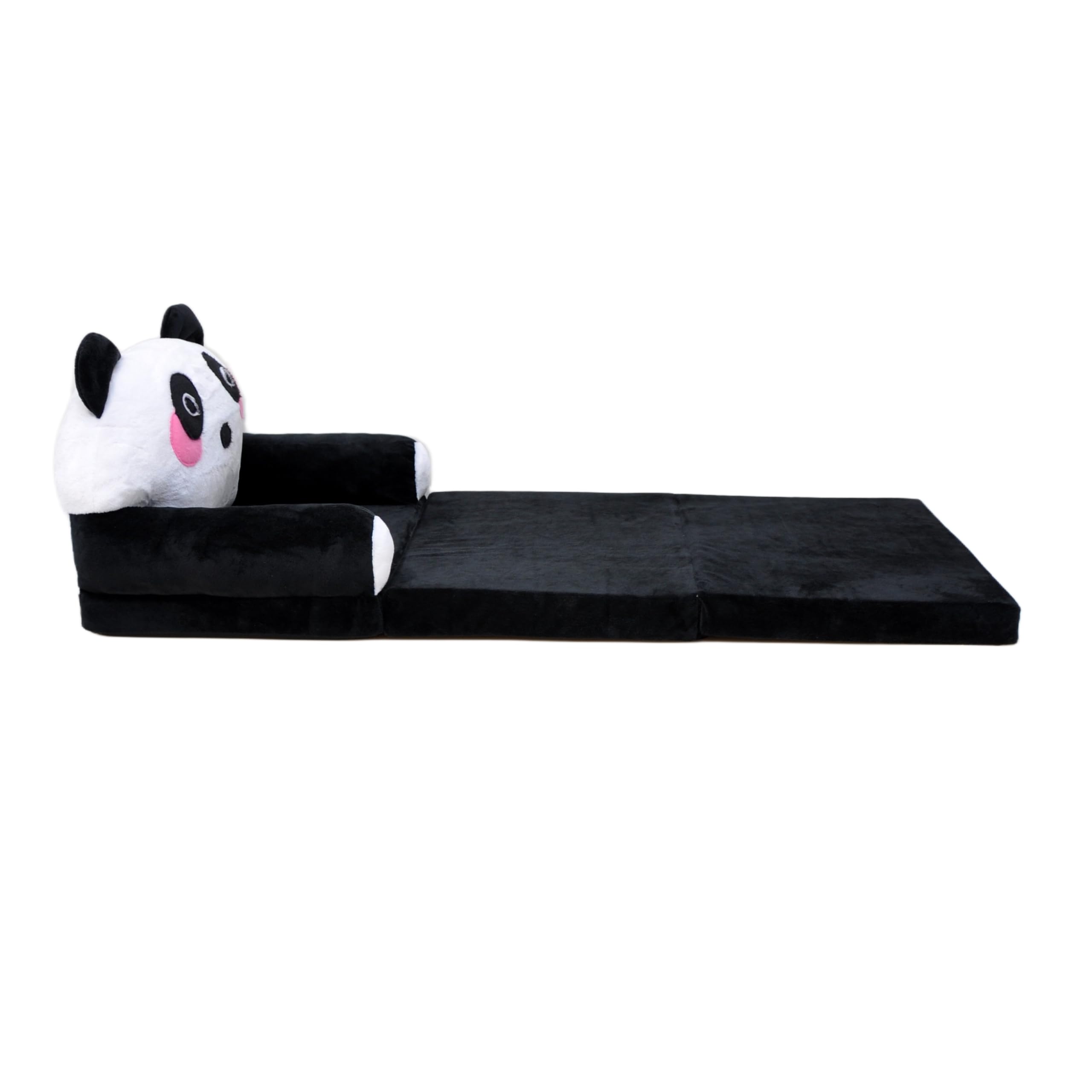 Fauteuil pour Enfant, Mini Fauteuil Pliable 2 en 1, Chaise Douillette en Peluche avec Matelas, canapé lit pour Chambre d’Enfant (Panda)