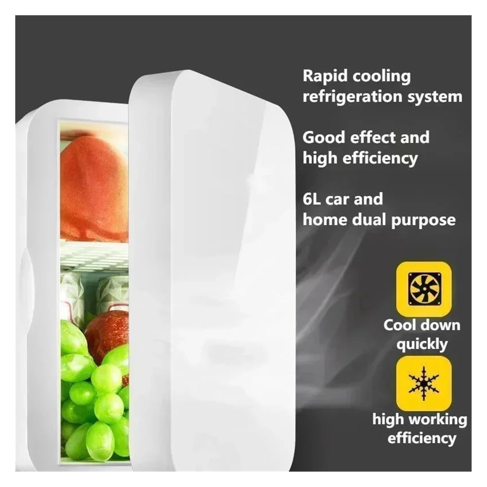Mini refrigerador Digital de 12 V, 220 V y 16 L, Ideal for dormitorios Familiares pequeños, de una Sola Puerta, for el hogar, el Coche y for usos múltiples.