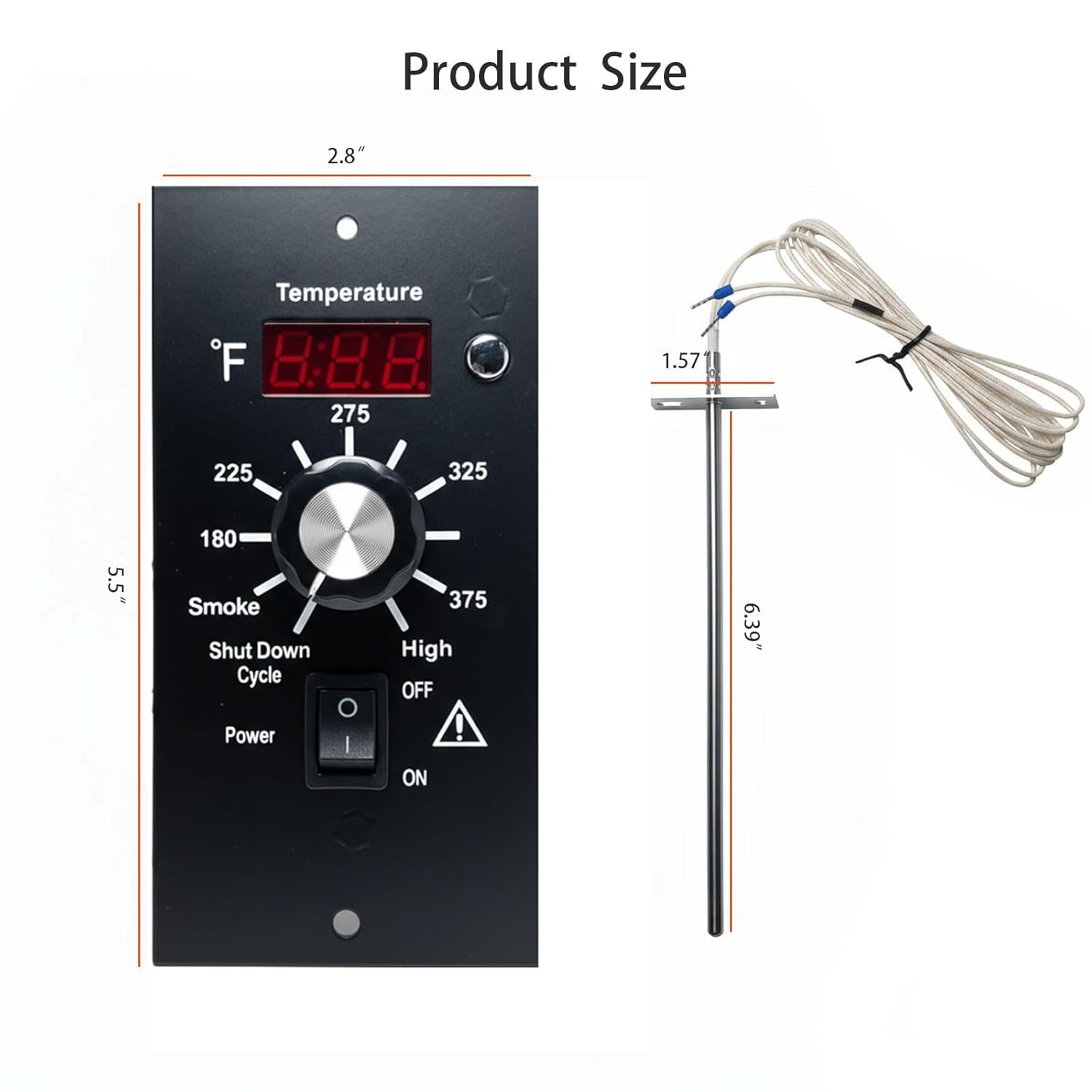 Digital Thermostat Kit for Traeger Pellet Grills, Compatible with Traeger Pellet Grills, Control Panel Thermometer Pro Controller,with Temperature Sensor