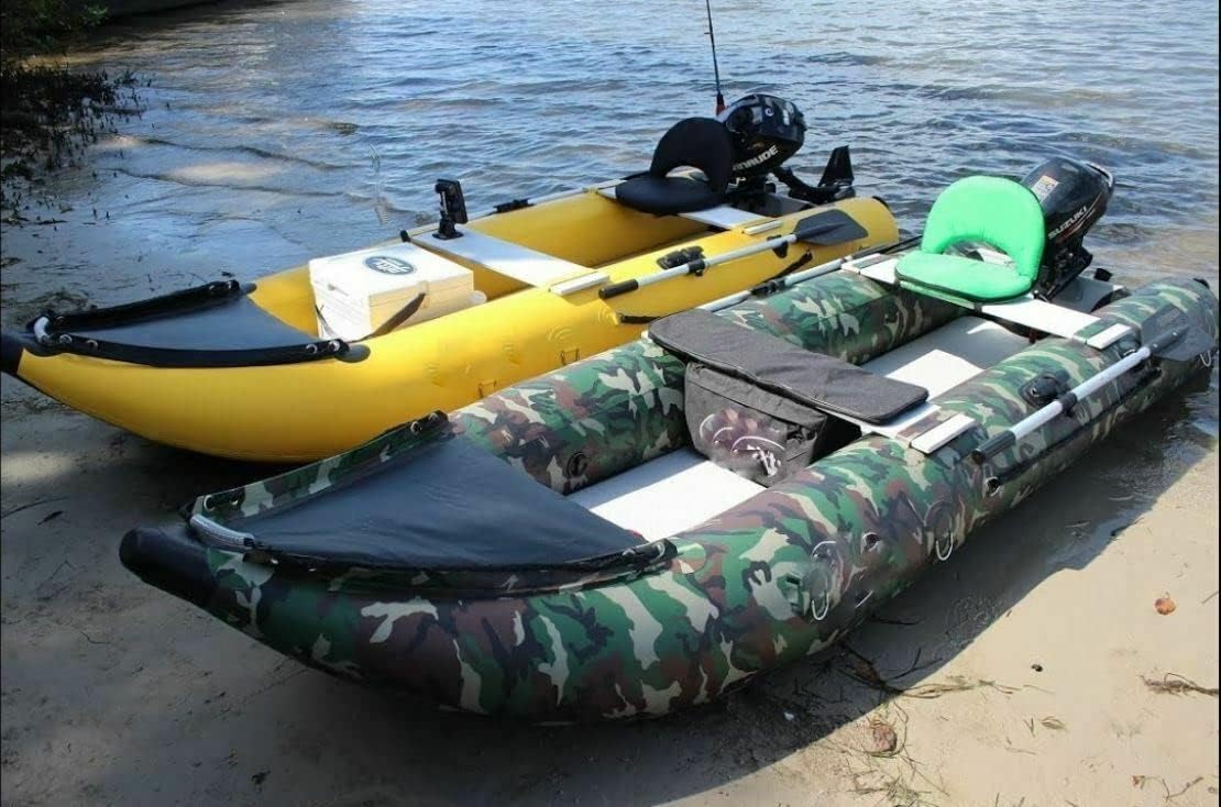 Inflatable 1.2mm PVC 12' River Raft Fishing Pontoon Dingy Boat W/Pump NEW