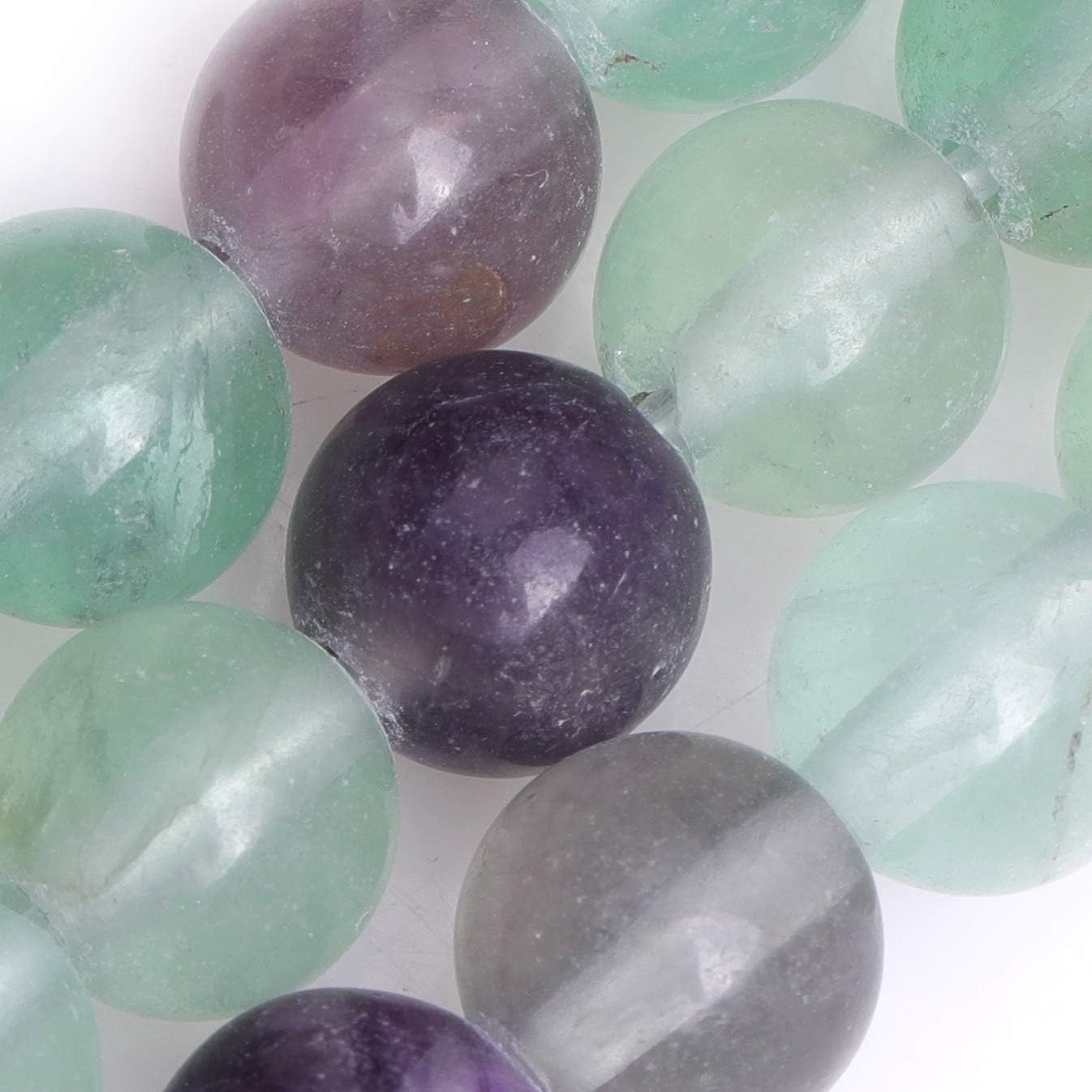 Natural Fluorite Quartz Crystal Gemstone Semi Precious Round 10mm Loose Beads for Jewellery Making DIY Bracelet Necklace Crafts 15'' - Image 4
