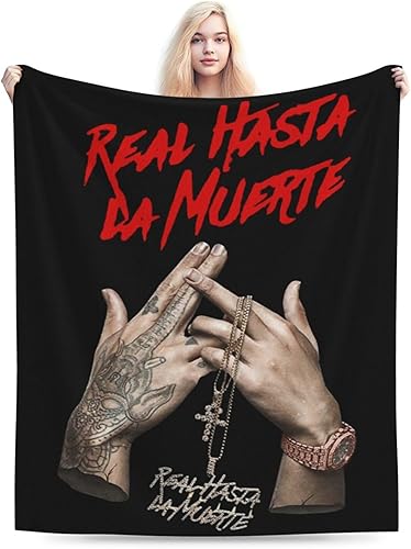 Miniatura 7 de Anuel Rapper Aa Singer - Manta de franela suave hasta la muerte para sala de estar, aire acondicionado para cuatro estaciones, 40 x 30 pulgadas