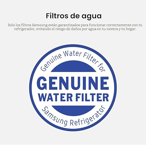 Miniatura 5 de SAMSUNG Filtros originales para agua y hielo del refrigerador, filtración de bloque de carbono para agua potable clara, HAF-QIN-2P, paquete de 2