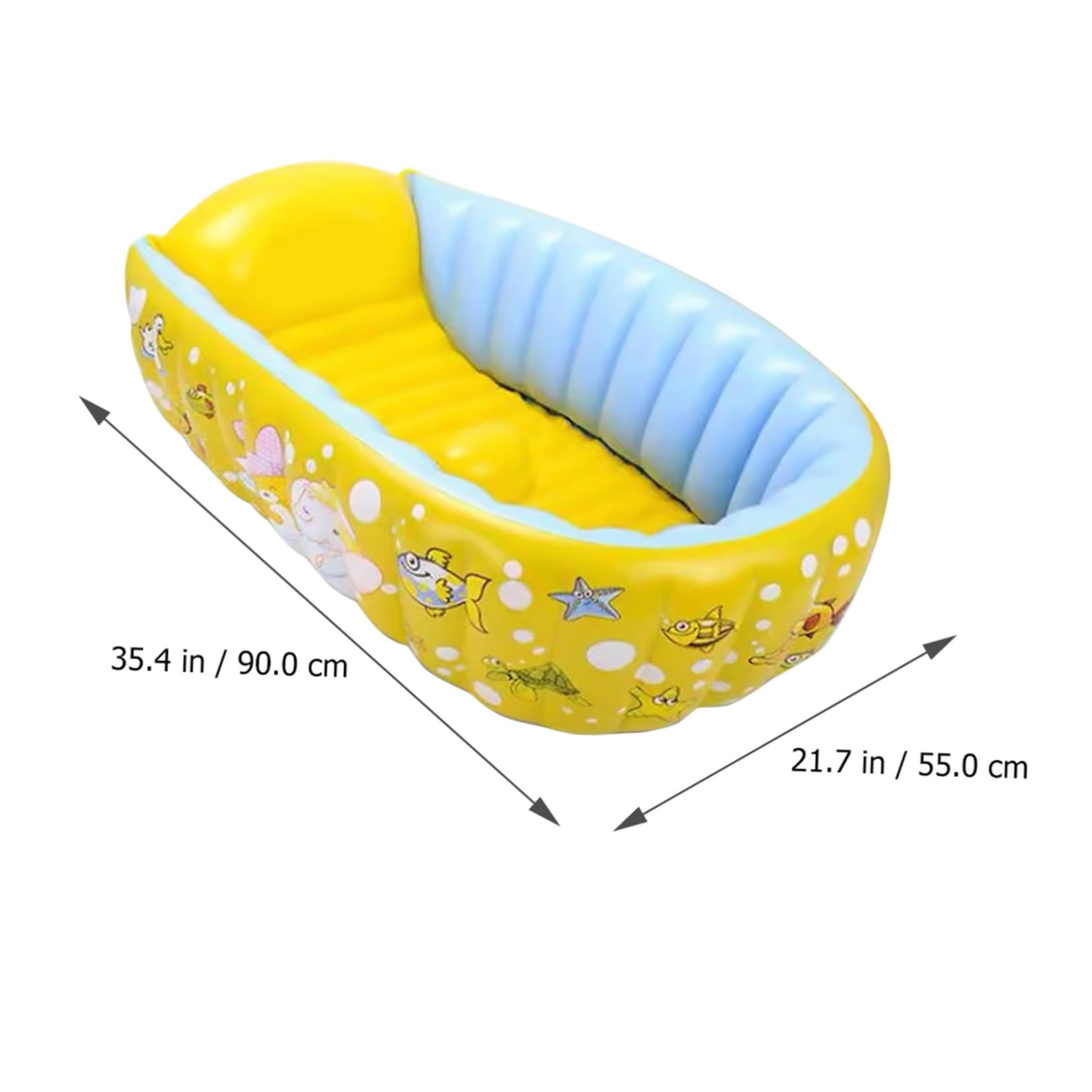 Vasca da Bagno Gonfiabile in Pvc Resistente per Ragazzo Ragazza Design a Cartone Animato Piscina Piccola Pratica per Uso Interno ed Esterno