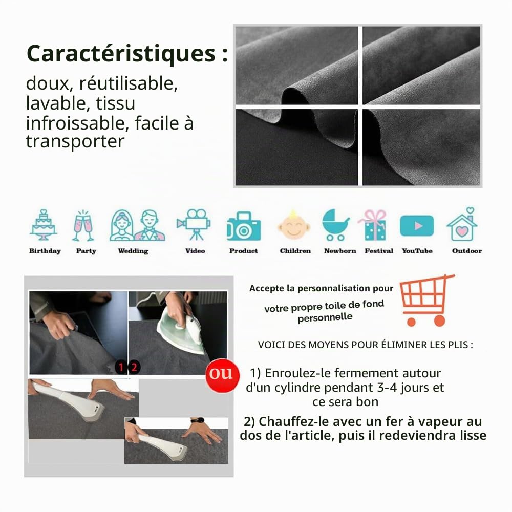 AIBIIN 3x2,1m Toile de fond florale bohème pour photographie de mariage, anniversaire, fête rétro, mur bohème, feuillage séché, pampa, décor de portrait de femme enceinte, fournitures photo