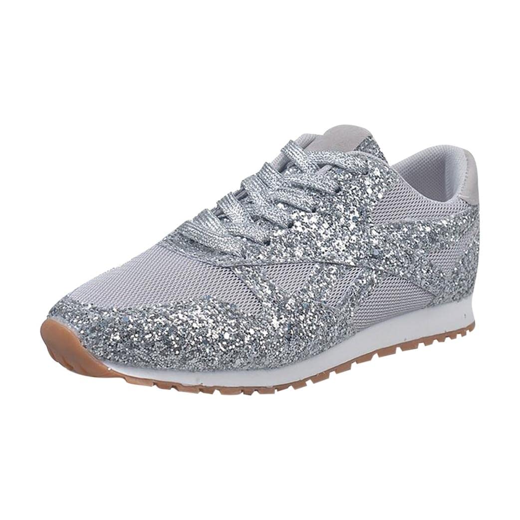 Sparkly Crystal Platform Sneakers