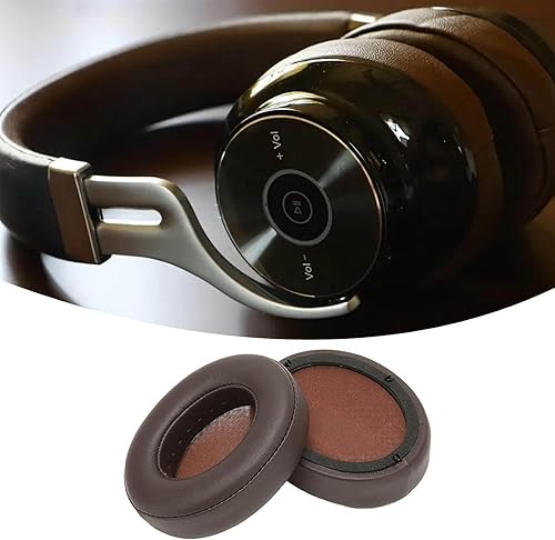 Miniatura 6 de W855BT - Almohadillas de repuesto de piel de proteína para los oídos, piezas de reparación compatibles con auriculares Edifier W855BT (marrón)