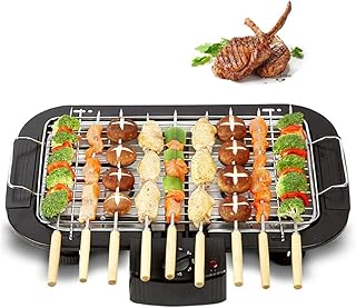 review XNDCYX Indoor Electric Griddles, Electric Barbecue Grill Smokefree Table BBQ Grilling with 5 Levels of Temperature Adjustment 2000W High Power, Water Filled Drip Tray,48329CM