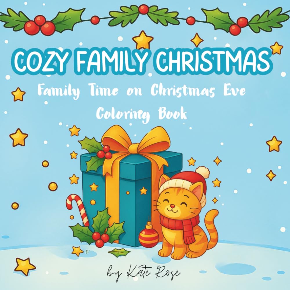 COZY FAMILY CHRISTMAS: Family Time on Christmas Eve Coloring Book