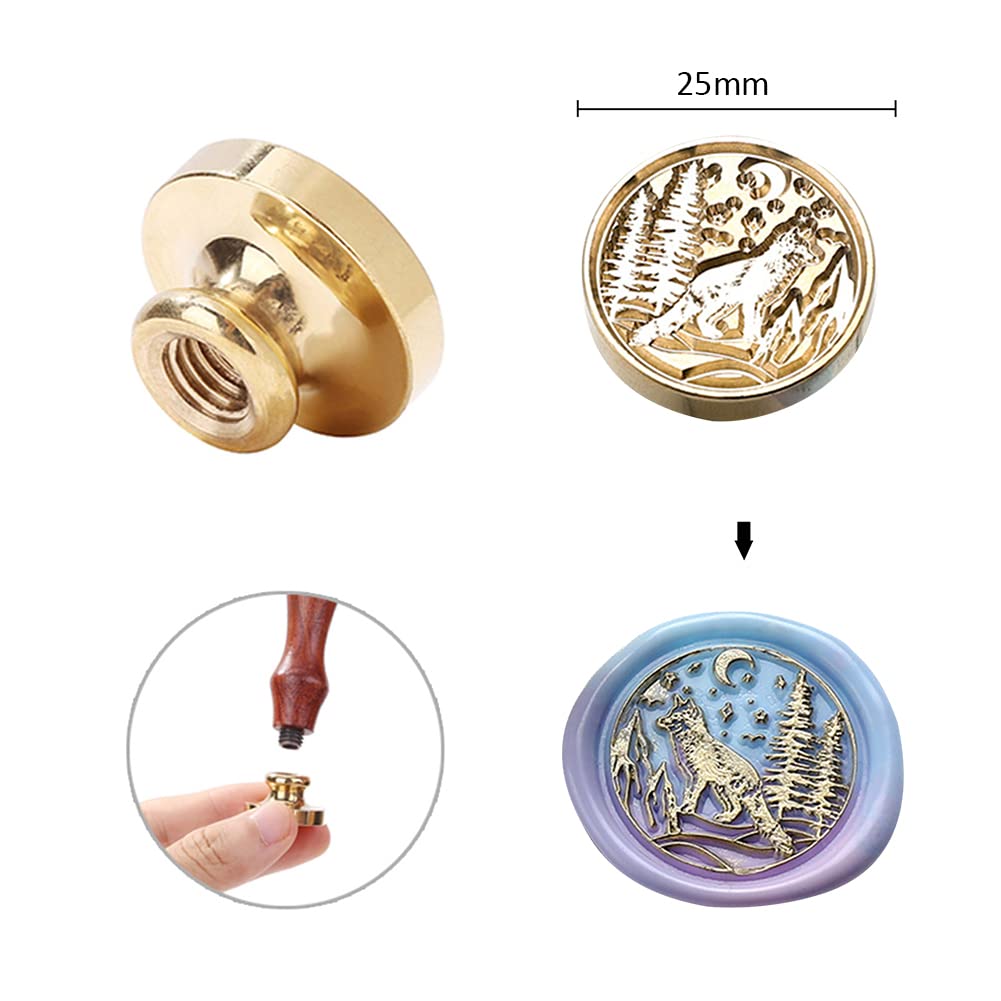 Timbro Per Ceralacca Vintage: Testa In Rame Smaltata A Forma Speciale Per Inviti E Scrapbooking - 3