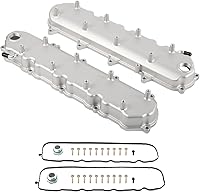 Vista 8 de Cubiertas de válvula de aluminio con agujeros, pulido retro con aletas compatibles con motores Chevy SBC 58-86 de bloque pequeño 283 305 327 350 400