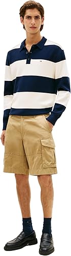 Miniatura 3 de Tommy Hilfiger Pantalones cortos cargo de algodón elástico con 6 bolsillos para hombre