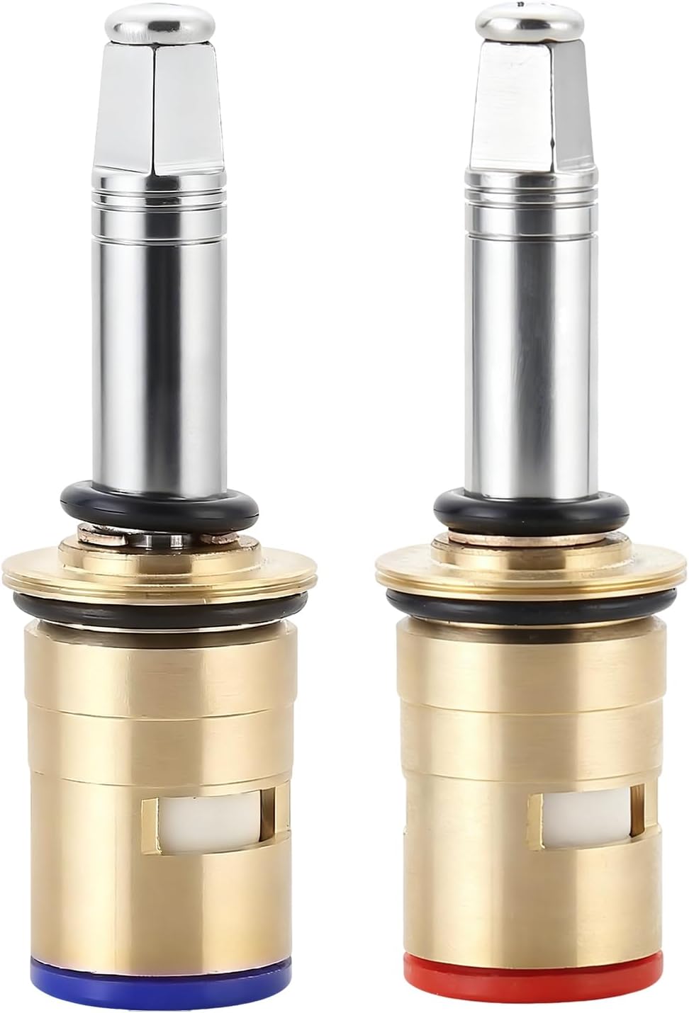 377XKRHJKABNF & 377XKLHJKABNF 1/4-Turn Cold & Hot Cartridge Kit,Compatible with Chicago Faucets Cartridge, Long Stem for Concealed-Caps