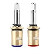 377XKRHJKABNF & 377XKLHJKABNF 1/4-Turn Cold & Hot Cartridge Kit,Compatible with Chicago Faucets Cartridge, Long Stem for Concealed-Caps