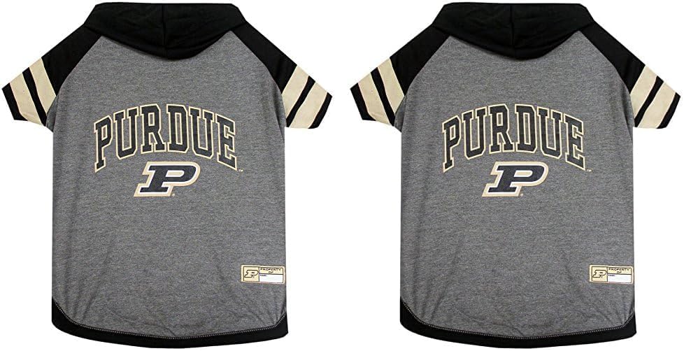Pets First Purdue Hoodie T-Shirt, X-Small (Pack of 2)