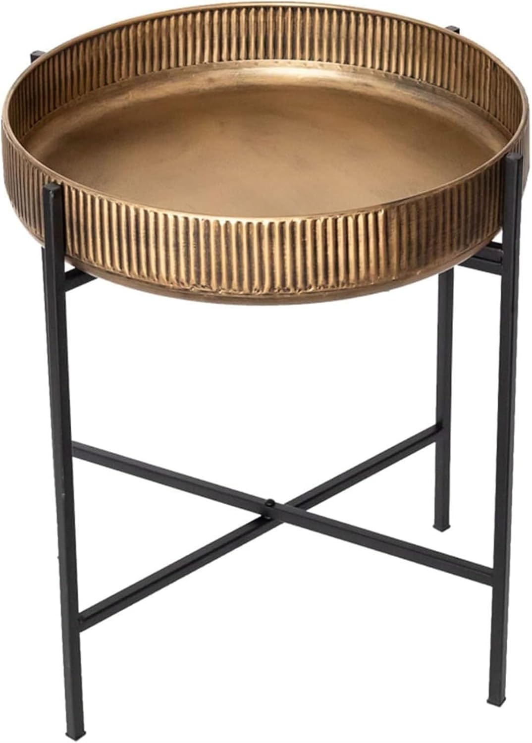 Aimery Office End Table Mini Coffee Table, Side Table with Removable Tray and Folding Frame, Iron Beside Table, Living Room Balcony Office Casual Tea Table (Size : 42 * 50.5CM)