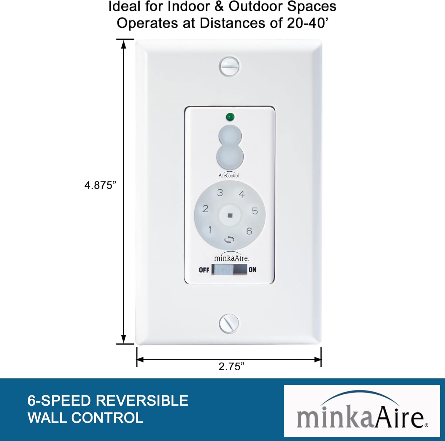Dimensions of Minka-Aire WC1000 Wall Control