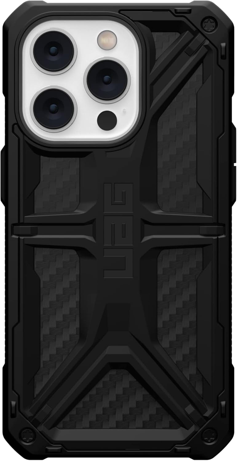 URBAN ARMOR GEAR UAG Designed for iPhone 14 Pro Case Carbon Fiber 6.1" Monarch Rugged Premium Protective Cover Lightweight Slim Shockproof Dropproof Compatible with Wireless Charging