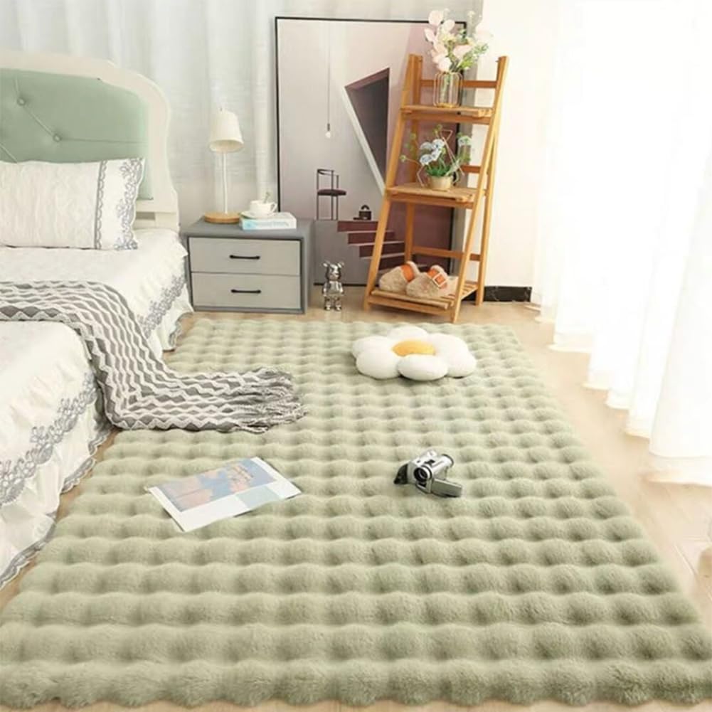 Tapis en velours lavable et doux, idéal pour canapé et table