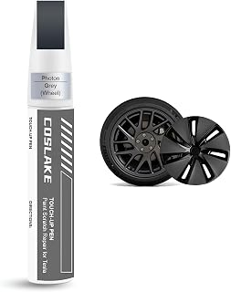 Rim Touch Up Paint(Photon Grey) for 2024 Tesla Model 3 Highland 18'' Photon Wheel, Curb Rash Repair Rim Scratch Repair with Masking Tape & Sandpaper