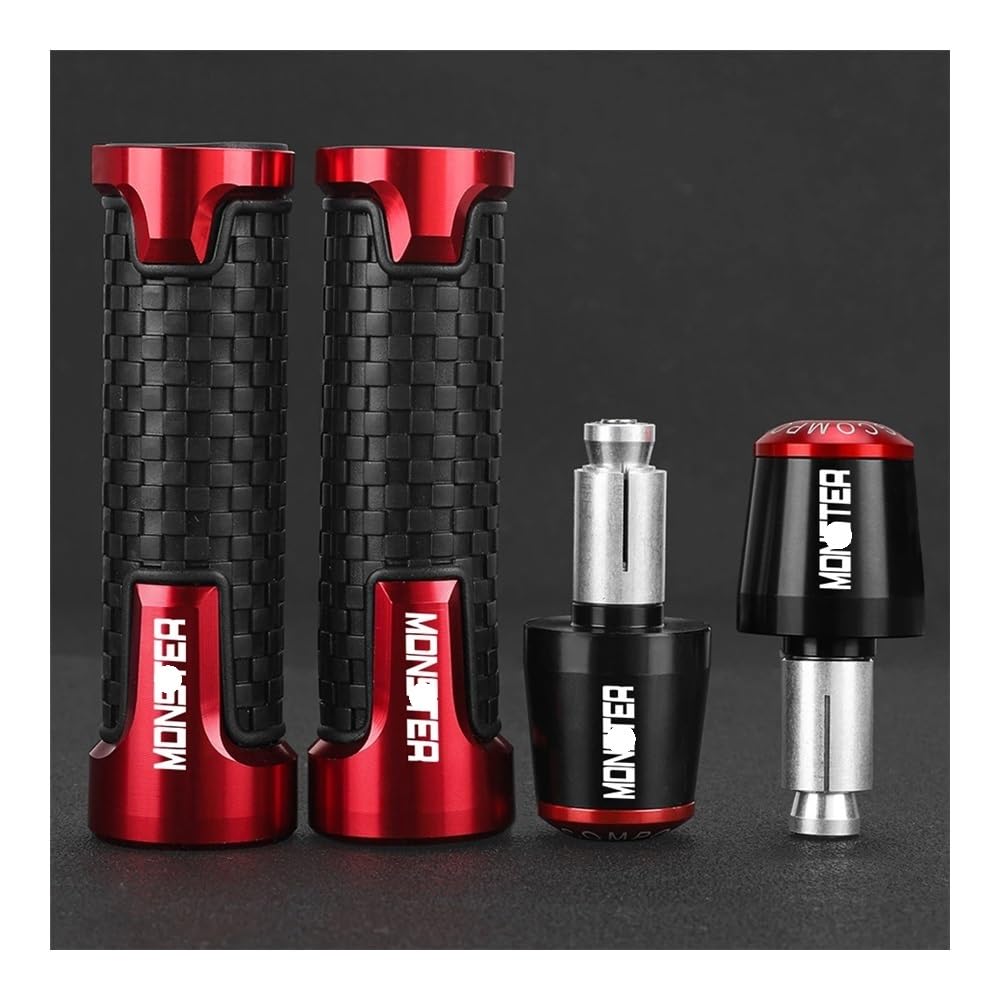 Puños De Manillar CNC De 7/8" Y 22 Mm, Tapones para Manillar De Motocicleta para Du&Cati para Monster 696 796 797 821 937 950 1200 SR Tapón Manillar