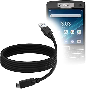 BoxWave Cable Compatible with Unihertz Titan - DirectSync - USB 3.0 A to USB 3.1 Type C, USB C Charge and Sync Cable - 6ft - Black
