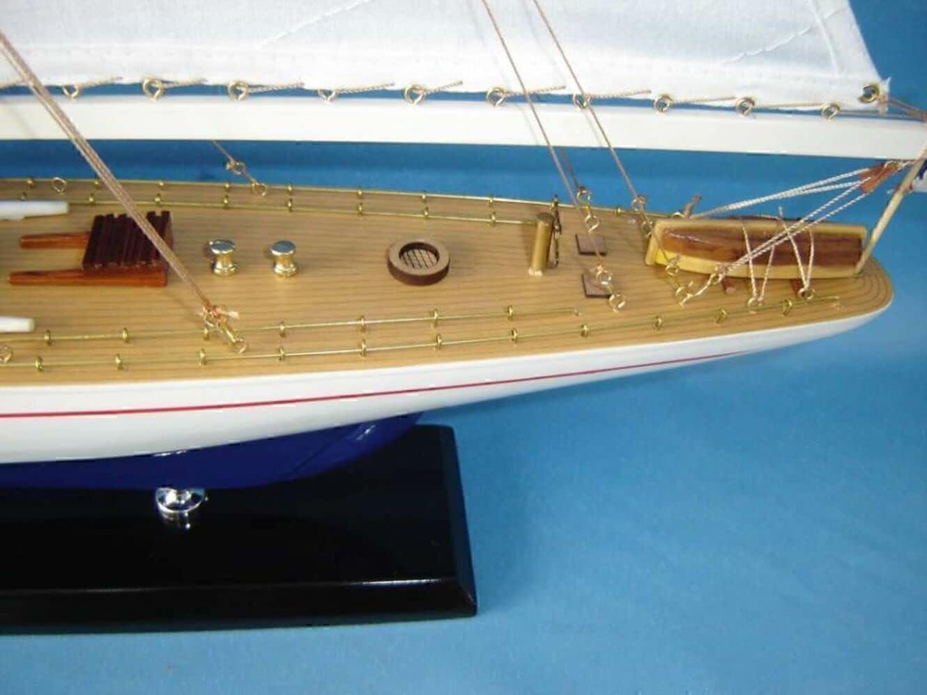 Hampton Nautical Enterprise Sailboat, Limited Edition, 27", blue, white