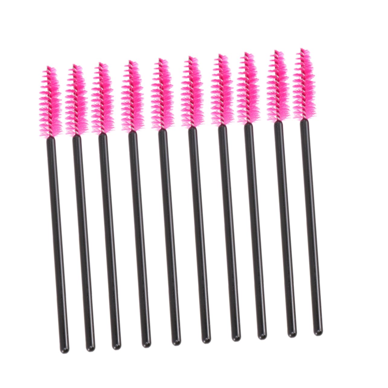 Beavorty 100pcs Mascara Disposable Brush Eyelash Brushes Fine Nylon Bristles for Daily Makeup (rosy)