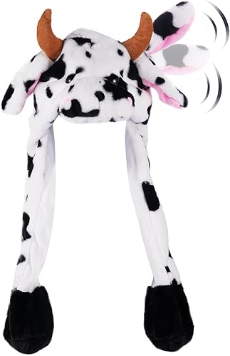 Sombrero de Animal de Peluche Divertido con Orejas en Movimiento, Gorra Saltarina Linda, Unisex, Regalo para Niños y Adultos, Fiesta de Halloween,