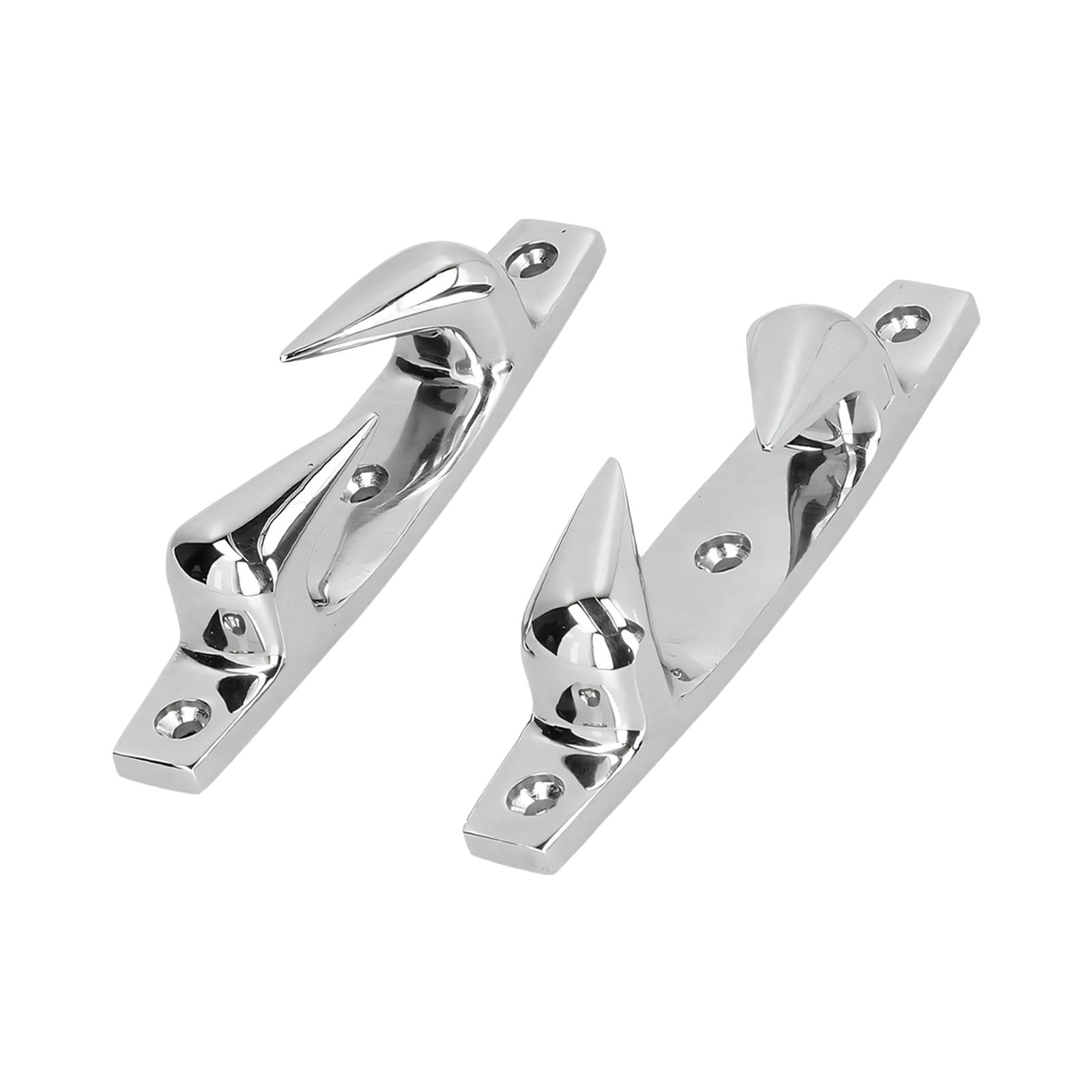 WGDYRP 316 Stainless Steel Skene Chocks Pair, Polished Marine Boat Deck Rope Guide Hardware with Countersunk Mounting Base