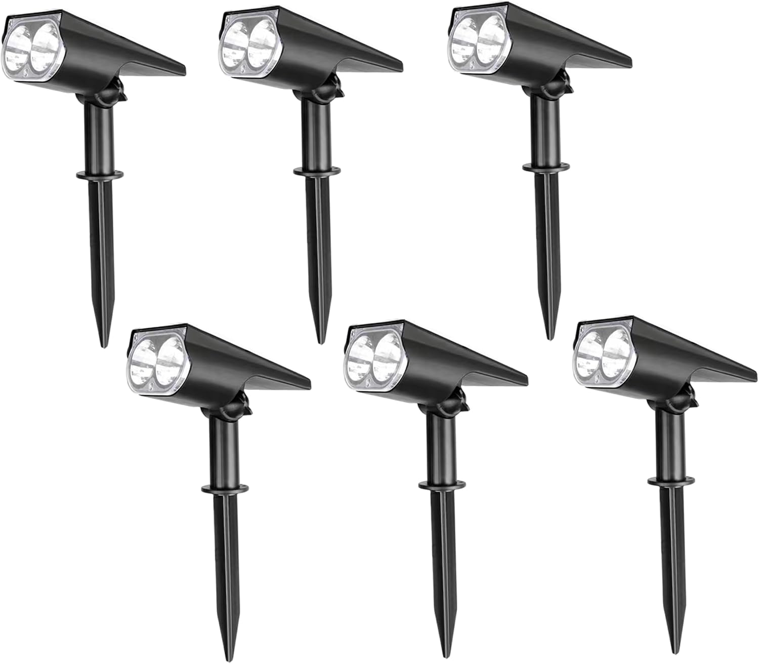 Outdoor Solar Garden Lamp 6 Pack Outdoor Solar Garden Lights Multicolor Powered Stake Lights Waterproof Projectors for Lawn Yard & Tree Decoration