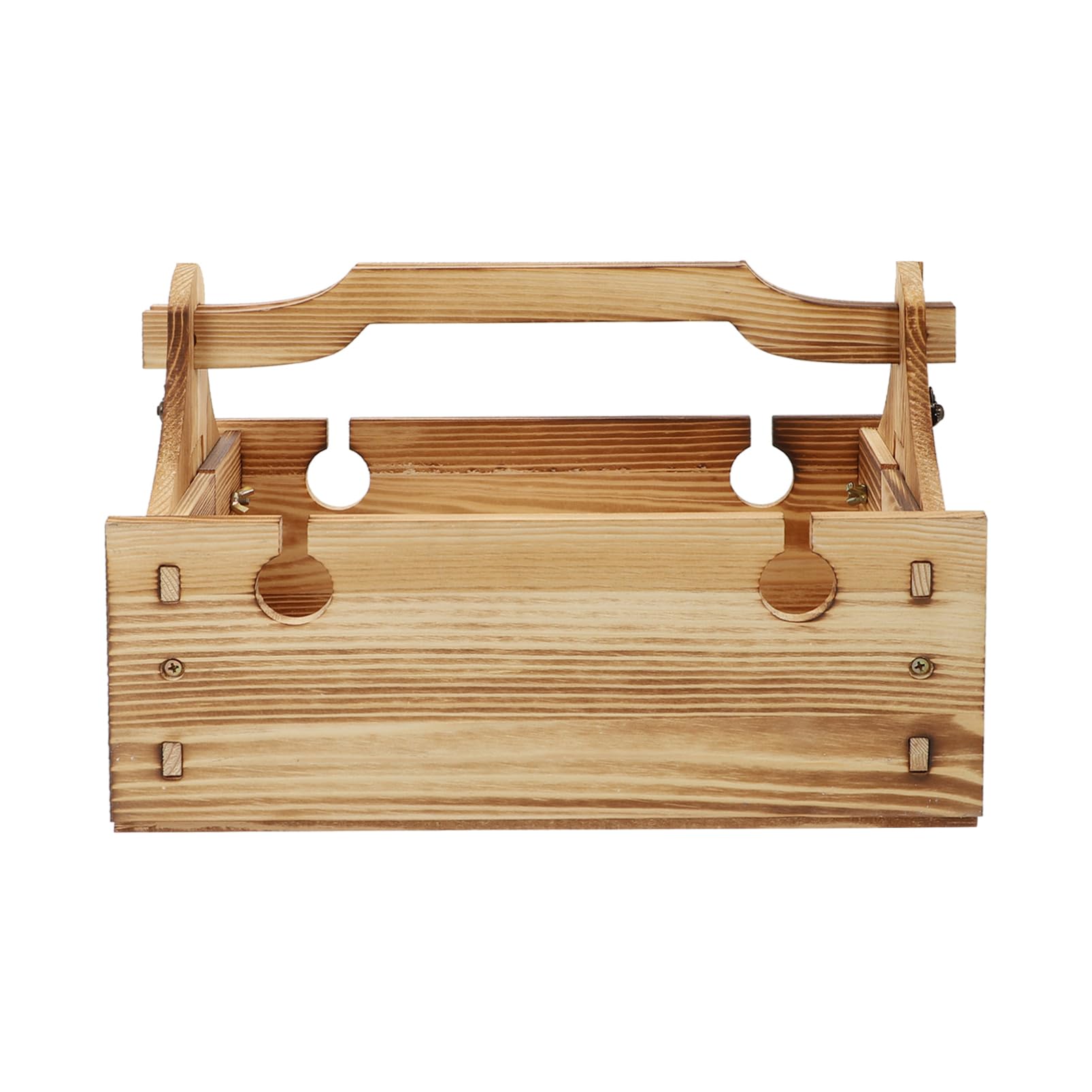 Table multifonction en bois et panier de rangement pour jardin et camping