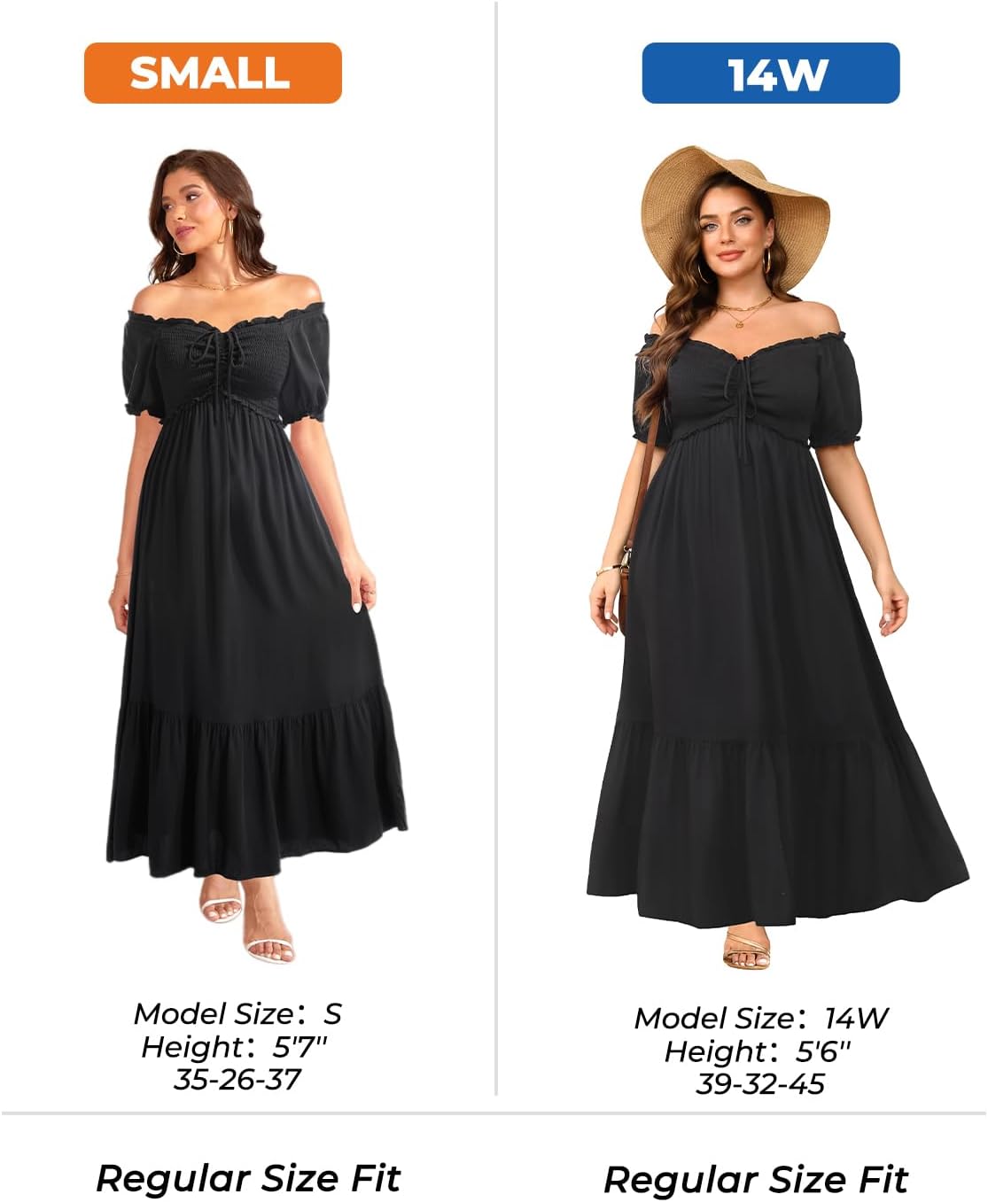 Plus Size Sun Dresses Women - Summer Off The Shoulder Puff Sleeve A Line Boho Maxi Flow Long Dress 2025 - Image 4