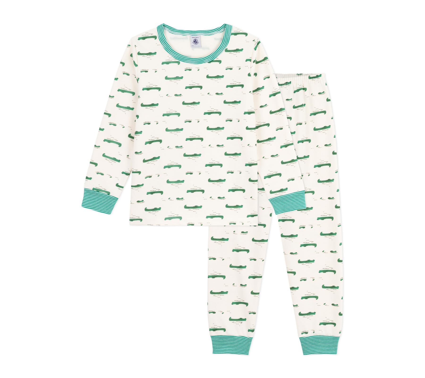 Petit Bateau Christmo_h Nachtkleding voor jongens, Marshmallow/Multico, 8 Jaren