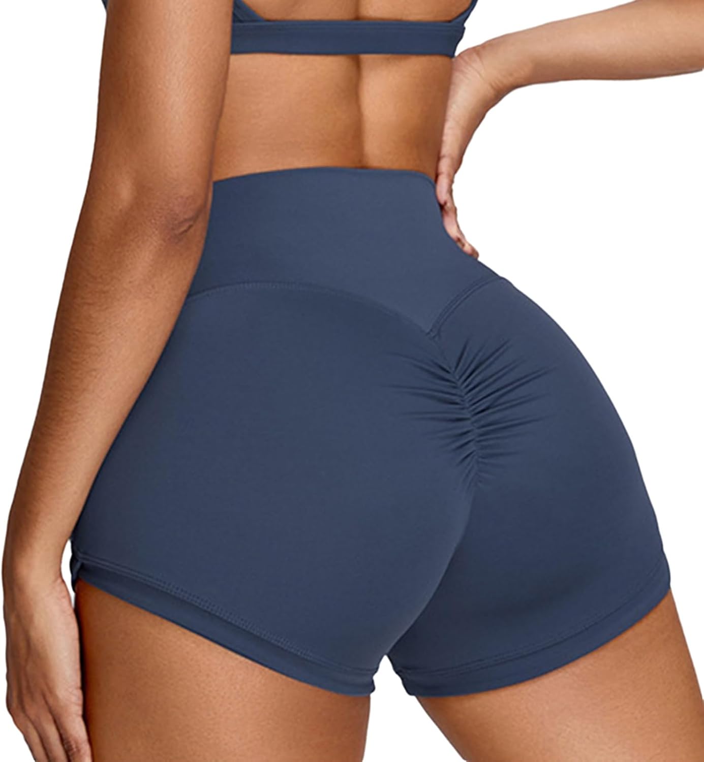 Womens Butterlift High Waist Scrunch Butt Biker Shorts 3 Inches No Front Seam Workout Yoga Gym Booty Shorts - Image 2