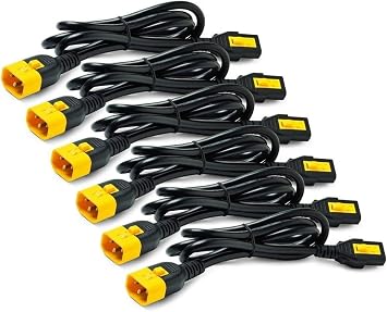 APC AP8704S 1.2m C13 to C14 Power Cord Kit 6 EA,Black