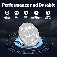 Vista 3 de PKCELL CR 2025 Baterías CR2025 3V Batería de litio (paquete de 5)