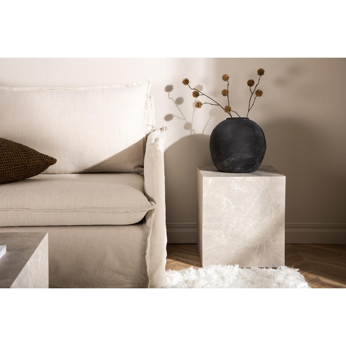 Marmeren salontafel ovaal, wit faux marmeren bijzettafel voor klein appartement woonkamer, metalen voet in goud/zwart - 70x40x45cm,80x50x45cm