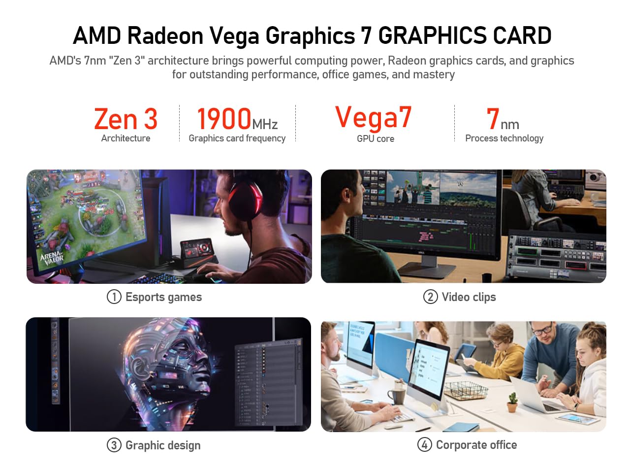 Gaming Desktop Computer | 16G Memory | 512G SSD | AMD Ryzen5 5600GT | 6Core CPU Integration Radeon Vega Graphics | Wi-Fi Prebuilt Gamer Pc Black