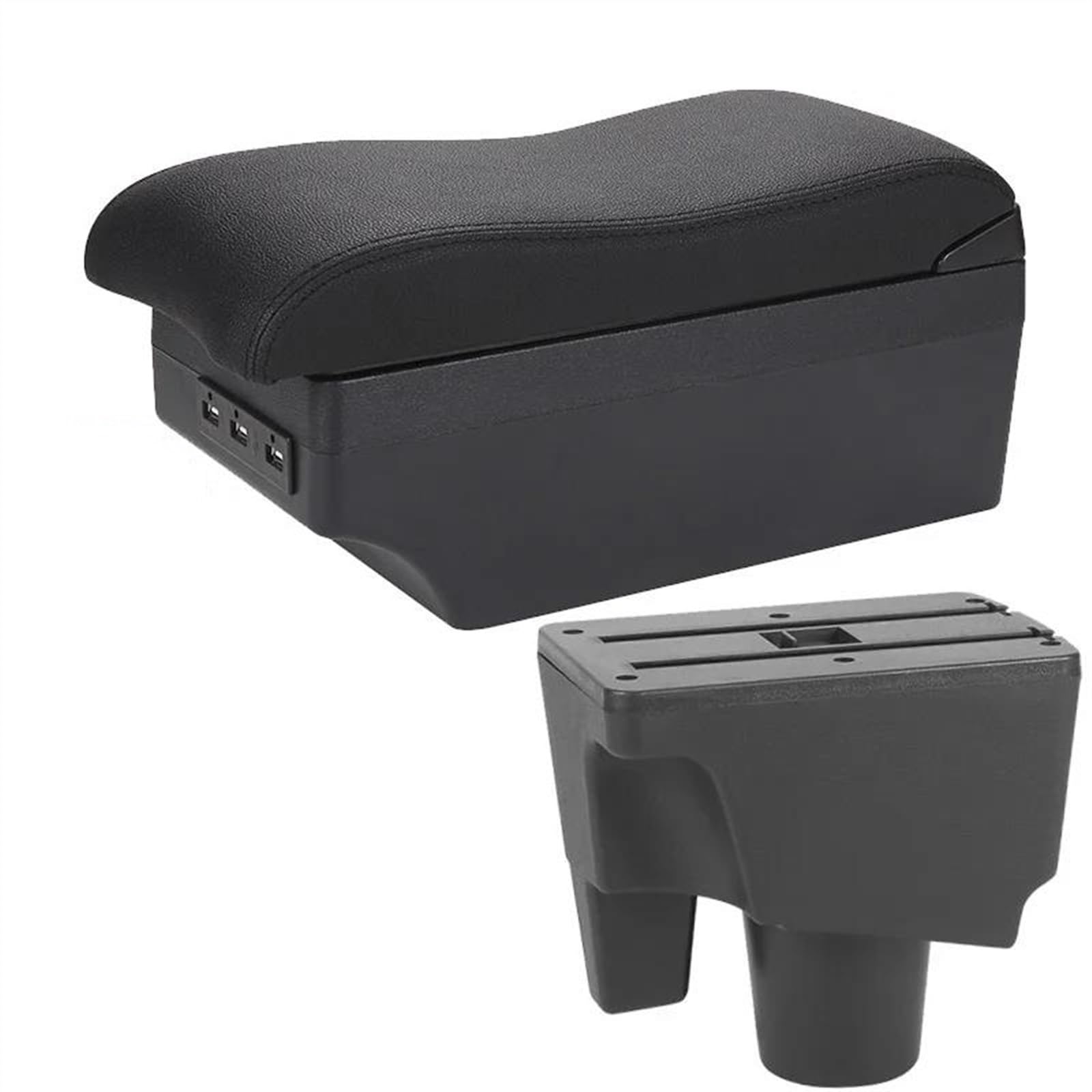 Noheeu A2 Black Line 7Usb Car Armrest Box Curved Surface Accessorie Auto Storage For Prius C For Aqua
