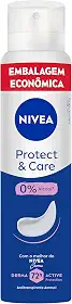 NIVEA Desodorante Aerossol Protect & Care 200ml - O equilíbrio perfeito entre proteção e cuidado para as suas axilas