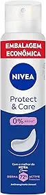 NIVEA Desodorante Antitranspirante Aerossol Protect & Care 200ml, Proteção 72h, Cuidado Suave, Axilas Protegidas
